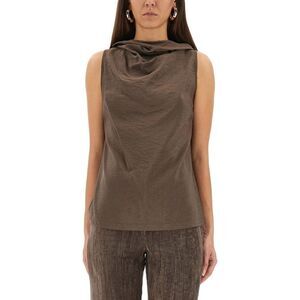 ALYSI Sleeveless Cowl Neck Top Women BROWN T-Shirts & Tops